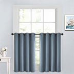 Yakamok Soild Small Window Curtains, Grommet Thermal Insulated Privacy Curtains by Yakamok