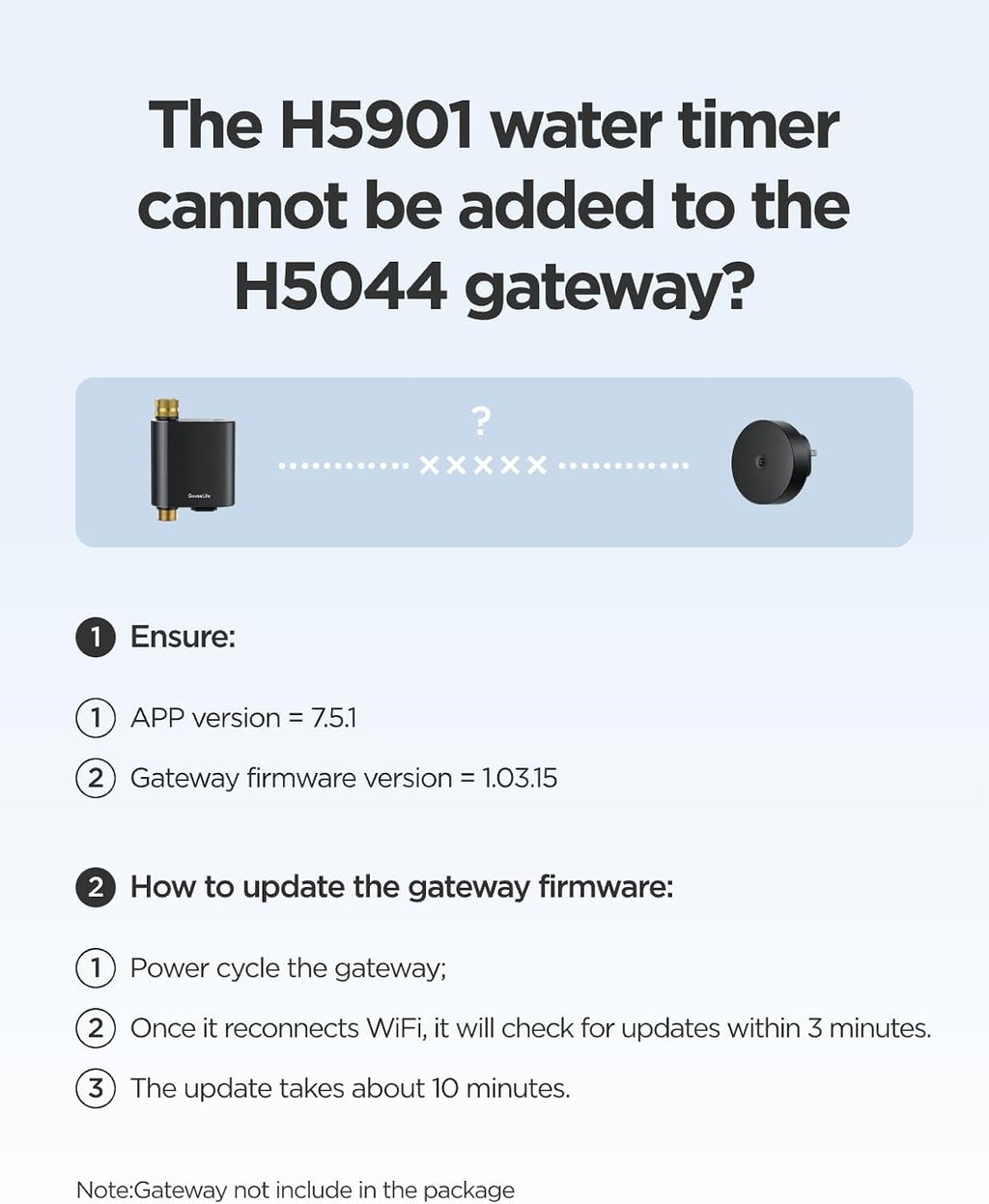 GoveeLife H5901 Bluetooth Smart Sprinkler Timer, Gateway not Included