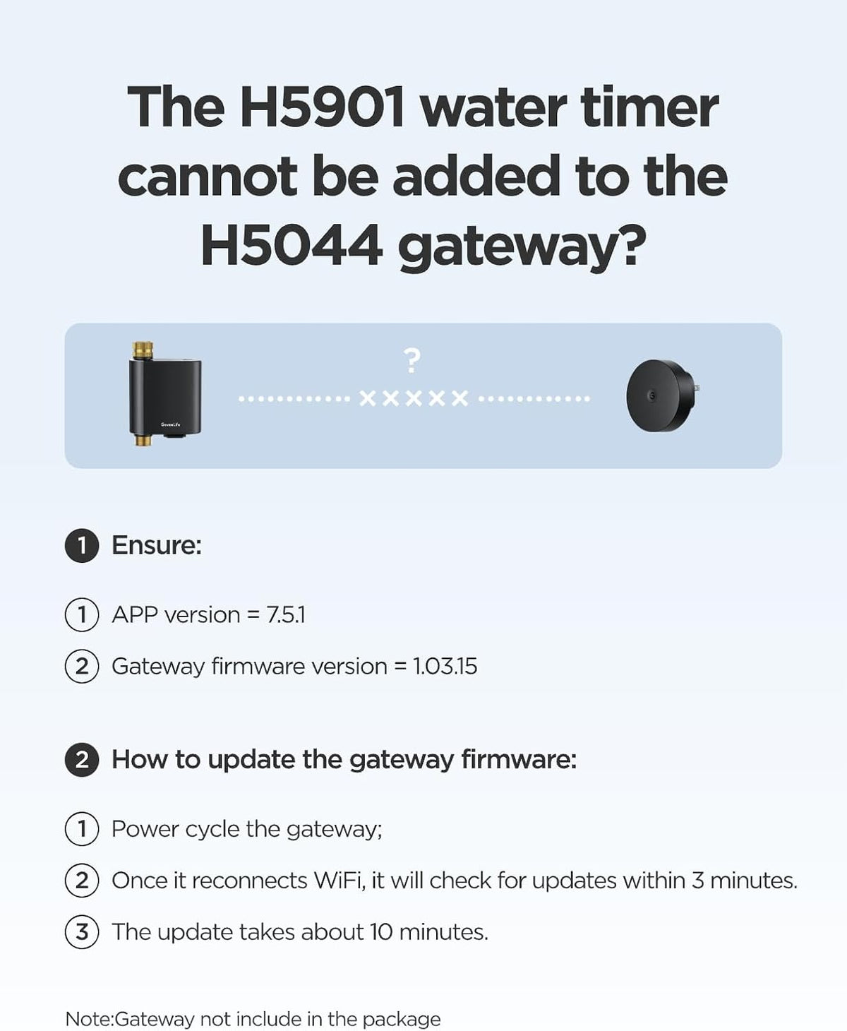 GoveeLife H5901 Bluetooth Smart Sprinkler Timer, Gateway not Included