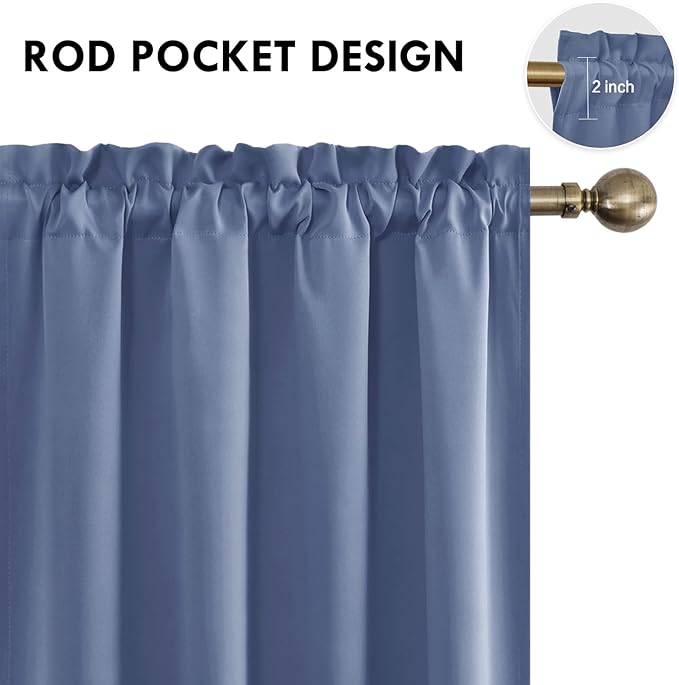 DWCN Blackout Curtains – Thermal Insulated, Energy Saving & Noise Reducing - Image 4