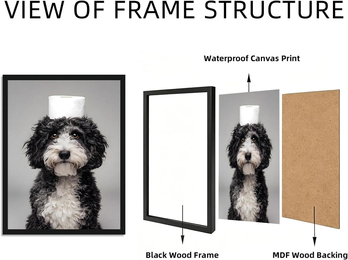 Framed Funny Bathroom Wall Art