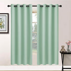 Yakamok Light Sage Green Blackout Curtains-Room Darkening Green Thermal by Yakamok