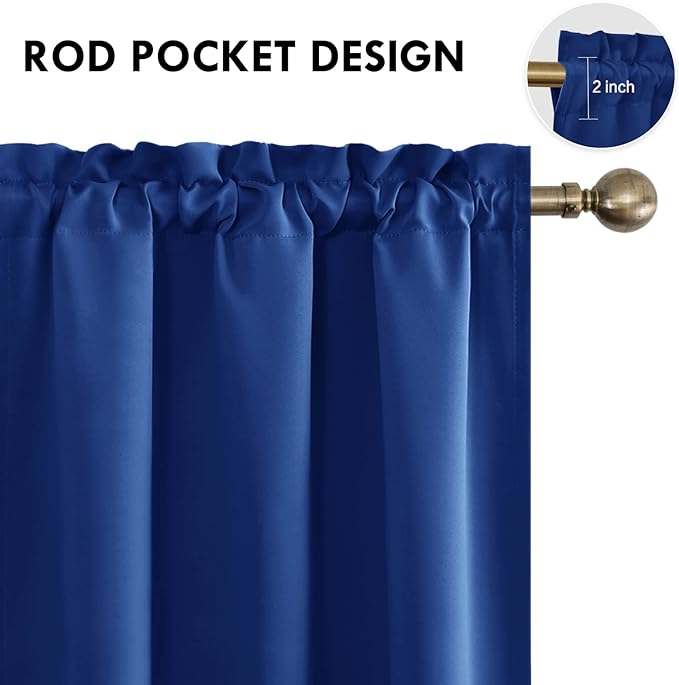 DWCN Blackout Curtains Room Darkening Thermal Insulated Bedroom Curtains Window - Image 4