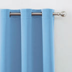 LEMOMO Blackout Curtains 66 x 72 Inch Long Sky Blue Curtains Set of 2 Panels - Image 6