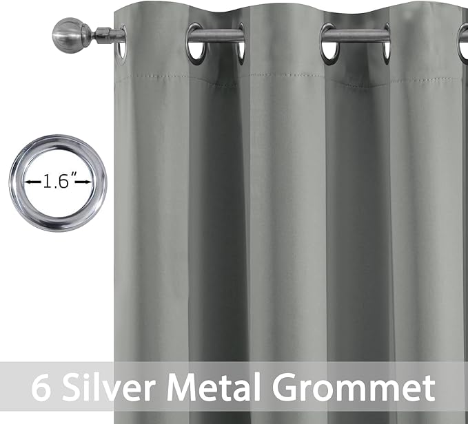 Yakamok Dove Grey Room Darking 36 Inch Length 2 Panel Sets - Image 2