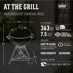 Weber® Master-Touch Charcoal Grill, 22-Inch, Deep Ocean Blue