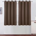 LEMOMO Blackout Curtains 66 x 54 Inch Long Chocolate Curtains Set of 2 Panels by Lemomo
