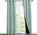 NICETOWN Aqua Blue Blackout Curtains 84 inches Long, Full Light Blocking Drapes by NICETOWN