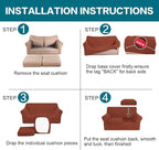 Turquoize 3 Piece Sofa Covers for 2 Cushion Couch Sofa Slipcover Soft Couch - Image 6