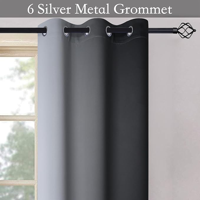 SimpleHome Ombre Room Darkening Curtains 36 inches Length - Image 4
