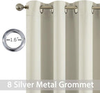 Yakamok Wide Thermal Blackout Patio Door Curtain Panel, Light Beige Grommet - Image 2