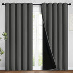 Yakamok Total Blackout Curtains, 2 Thick Layers Completely Blackout Soild by Yakamok