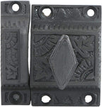 Cabinet Latch, Cast Iron, Antique Iron, Windsor Knob