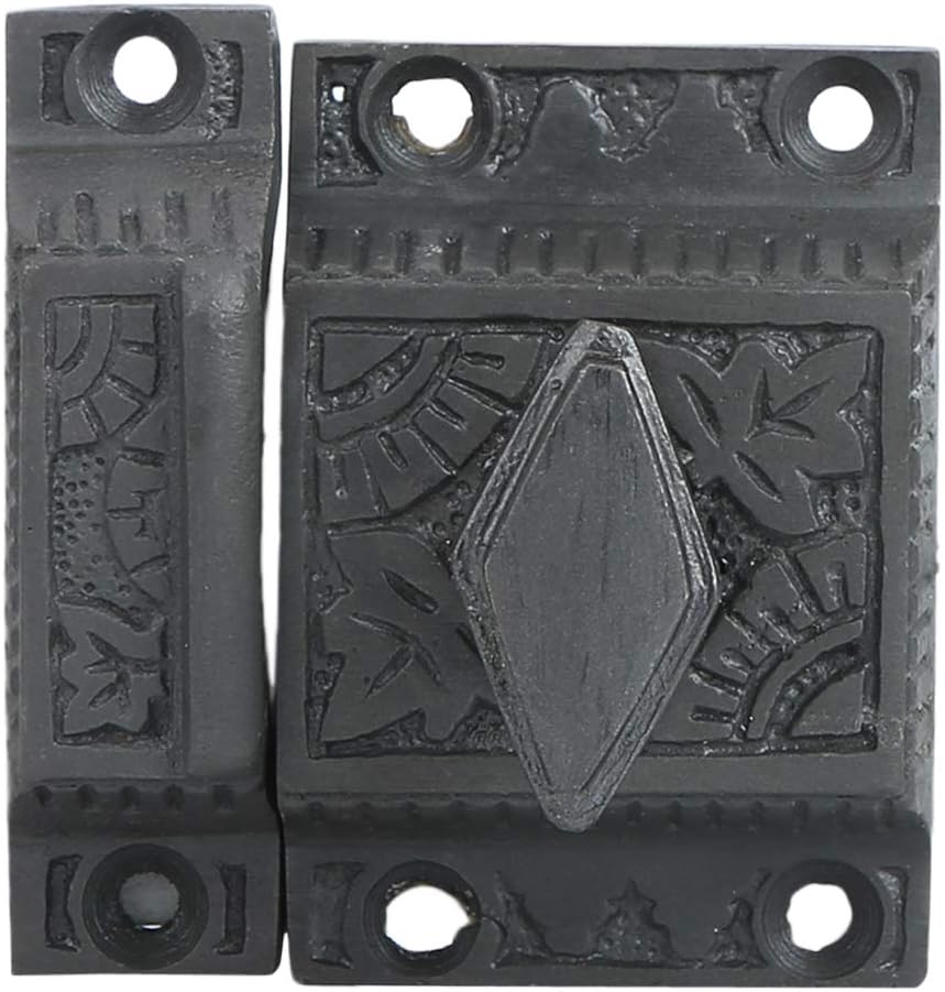 Cabinet Latch, Cast Iron, Antique Iron, Windsor Knob