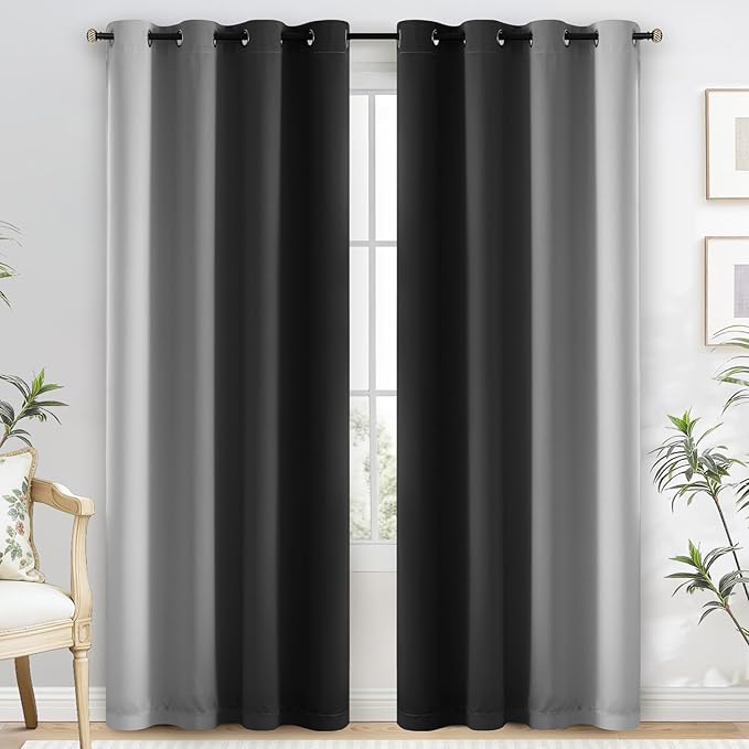 Yakamok 100% Blackout Curtains 84 Inch Length 2 Layers, Light Blocking Thermal - Image 2