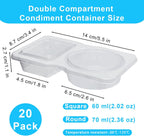 Pure Future 20-Pack 2-Compartment Snack Containers with Lids (40 Pieces)