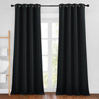 NICETOWN Black Out Curtains 102 inches Long, Grommet Thermal Insulated Solid by NICETOWN