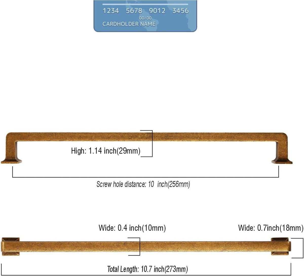 9BUILD 2 Pack 5 Inch Champagne Bronze Cabinet Handles,Kitchen Hardware