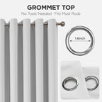 Joydeco Blackout Patio Sliding Door Curtains 108 Inches Long, Grommet Privacy - Image 7