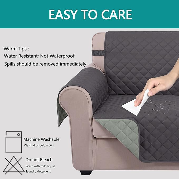 U-NICE HOME Reversible Sofa Cover Washable Couch Cover - Image 5