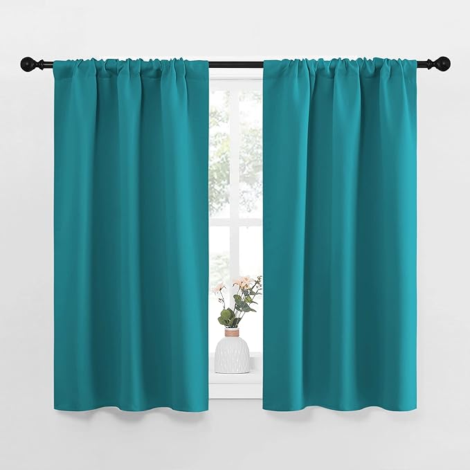 NICETOWN Peacock Blue Blackout Curtains Panels by NICETOWN