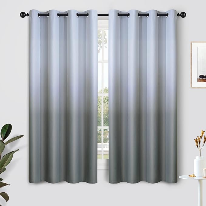 SimpleHome Ombre Curtains 52 x 63 Inch by SimpleHome