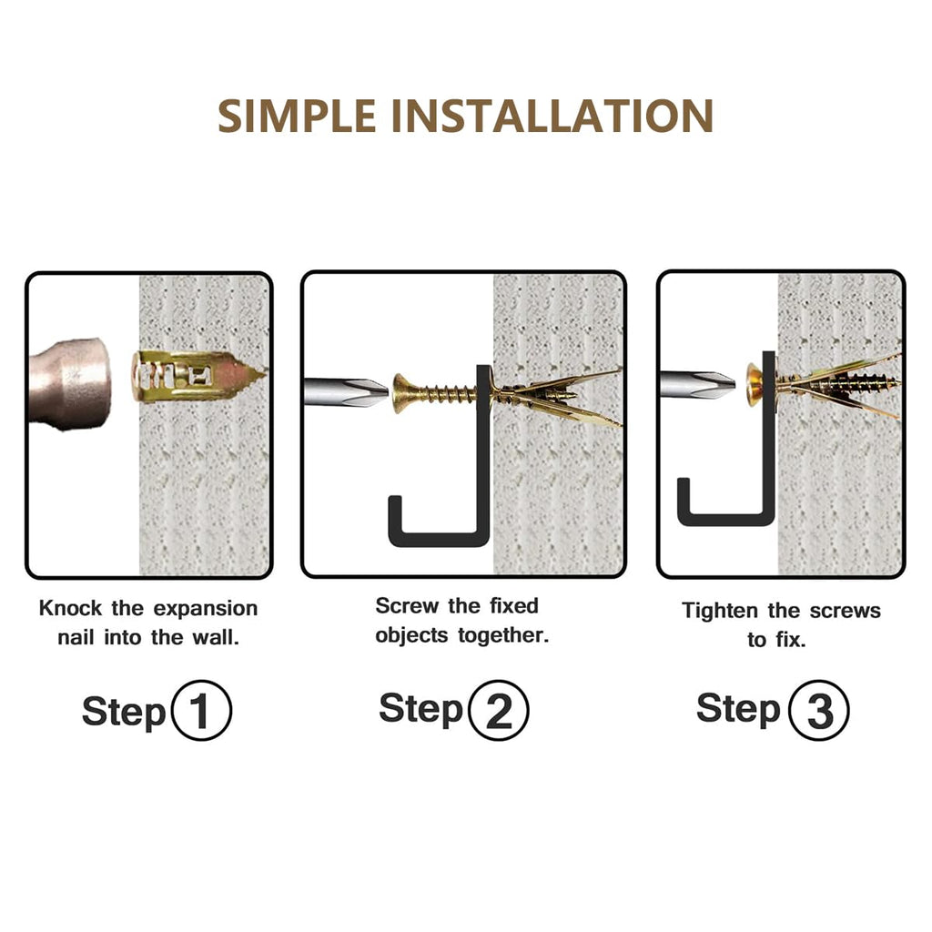Self-Drilling Drywall Anchors,Heavy Duty Drywall Anchors and Screws kit,Door Hinge Repair Tool,Dry Wall Anchors for Fixing wall Decor, Furniture,Statues,Photo Frames (1.18IN,100Pcs)