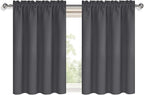 DWCN Short Blackout Curtains 36 inches Length 2 Panels Set, Half Window Rod - Image 9