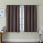 Simplebrand Ava Chocolate Short Blackout Curtains by Simplebrand