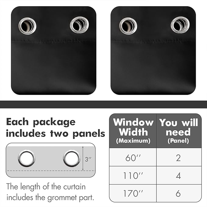 MIULEE Blackout Curtains Room Darkening Thermal Insulated Drapes Solid Window - Image 6