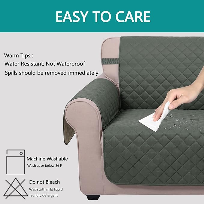 U-NICE HOME Futon Sofa Covers Reversible Sofa Slipcover Armless Cover Furniture - Image 4