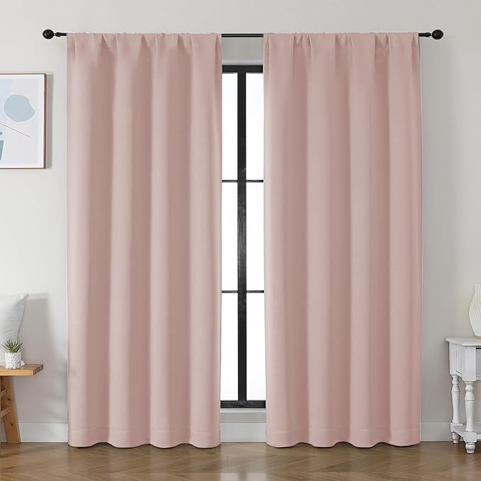 Simplebrand Ava Blush Blackout Curtains by Simplebrand