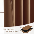 MIULEE Back Tab Blackout Curtains 102 Inch Long 2 Panels Set - Image 7