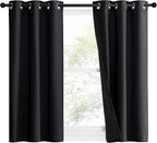 NICETOWN Complete 100% Blackout Curtain Set, Double Panels, Thermal Insulated & by NICETOWN