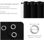 PONY DANCE Blackout Curtains for Bedroom 72 Inch Length 2 Panels Set