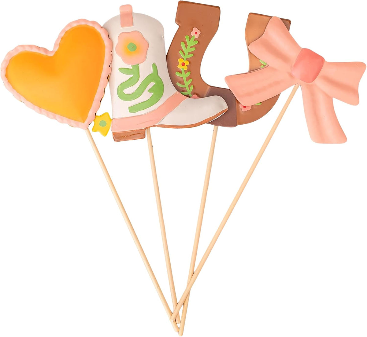 ban.do Decorative Plant Stakes for Pots, Cowgirl Icons
