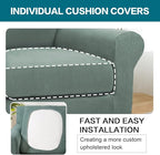 Turquoize 2 Piece Chair Covers Chair Slipcovers - Image 5