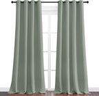 NICETOWN Greyish Green Blackout Curtains 96" Long - Image 2