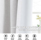 H.VERSAILTEX Linen Curtains 100% Blackout Curtains - Image 3