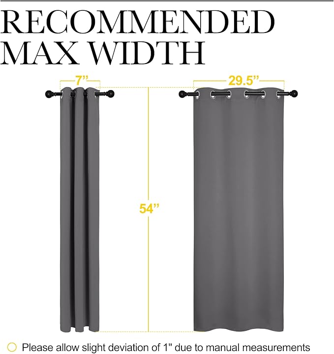 NICETOWN Bedroom Curtains Blackout Drapery Panels, Three Pass Microfiber - Image 7