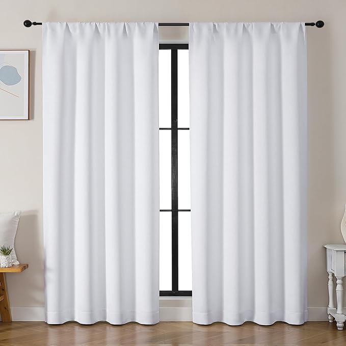 Simplebrand Ava Pure White Curtains by Simplebrand