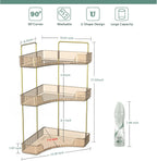 Webetop Corner Bathroom Shelf, 3 Tier Countertop Organizer for Vanity