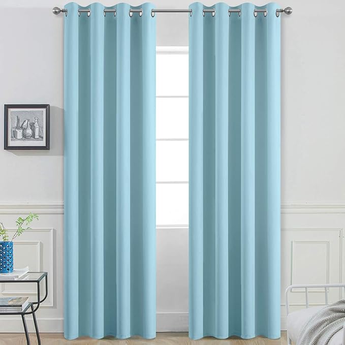 Yakamok Blackout Curtains for Bedroom, Grommet Thermal Insulated Room Darkening by Yakamok