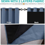 NICETOWN Room Warming Curtains, 100% Sun Blocking Curtains, Sound Proof Drapes - Image 5