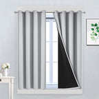 Yakamok Total Blackout Curtains, 2 Thick Layers Completely Blackout Thermal by Yakamok