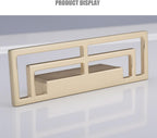 4PCS Chinese Cabinet Pulls, Copper Color Brushed Pair of Cabinet Door Pulls Black Hollow Pulls for Drawers Kitchen Cabinet Closet (Gold)