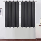 LEMOMO Dark Grey Thermal Blackout Curtains/52 x 45 Inch/Set of 2 Panels Room by Lemomo
