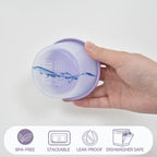 Silicone Snack Containers 4oz, 4 Pack, BPA-Free, Leakproof Lids