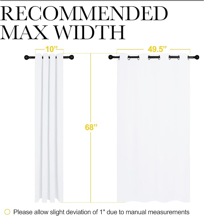 NICETOWN Draperies Curtains Panels, Blocking Out 50% Sunlight Window Treatment - Image 6