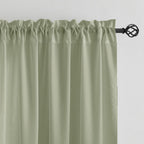 Anmao Non-See-Through Sage Green Privacy Semi Sheer Curtains for Living Room 84 Inch Length 2 Panels Set, Light Filtering that Let Light in Rod Pocket Window Drapes for Bedroom, 52W x 84L, Sage